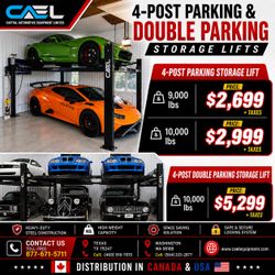 CAEL 4-Post Parking Lift Car Hoist & Double Parking Storage Lift  Car Lift