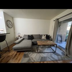 Make an offer Priced to Sell — Moving Sale!! Wide chaise sectional grey