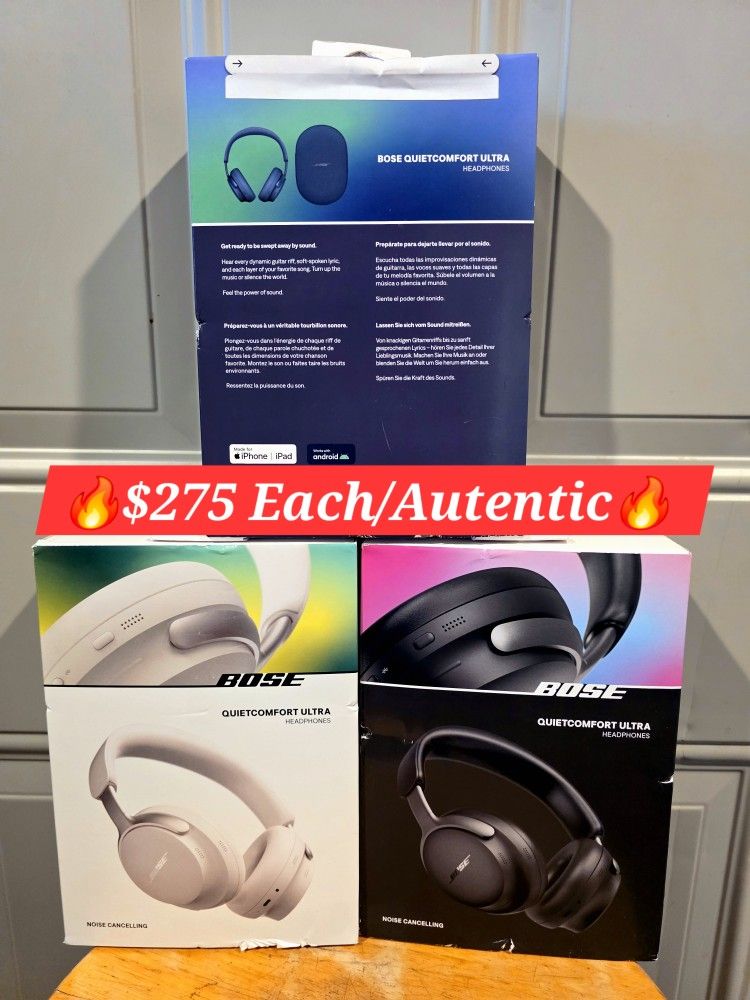🔥Bose-QuietComfort Ultra, Original
🔥$275 Firm On Price
🔥Wireless Noise Cancelling Over-the-