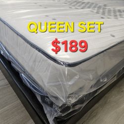 Brand New  Queen Set $189 << Mattress And Box Spring