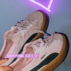 FENTY Pumas. Size 7. Pink And Green.
