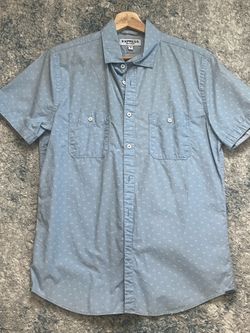 Express Men's Blue Short Sleeve M