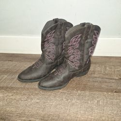 Girls Cowboy Boots Brown  Size 4