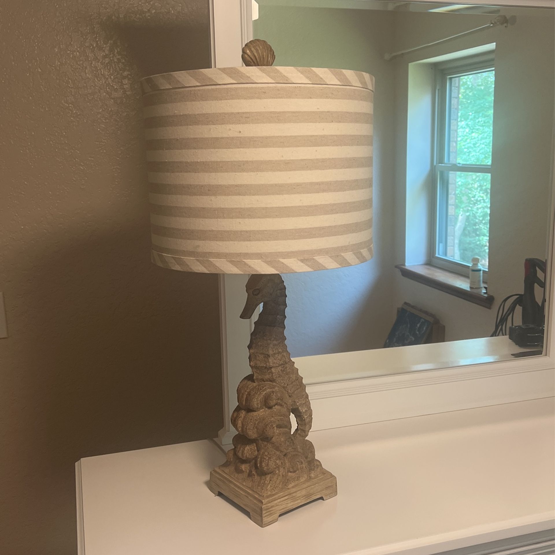 Seahorse Sandstone Tan Striped Lamp