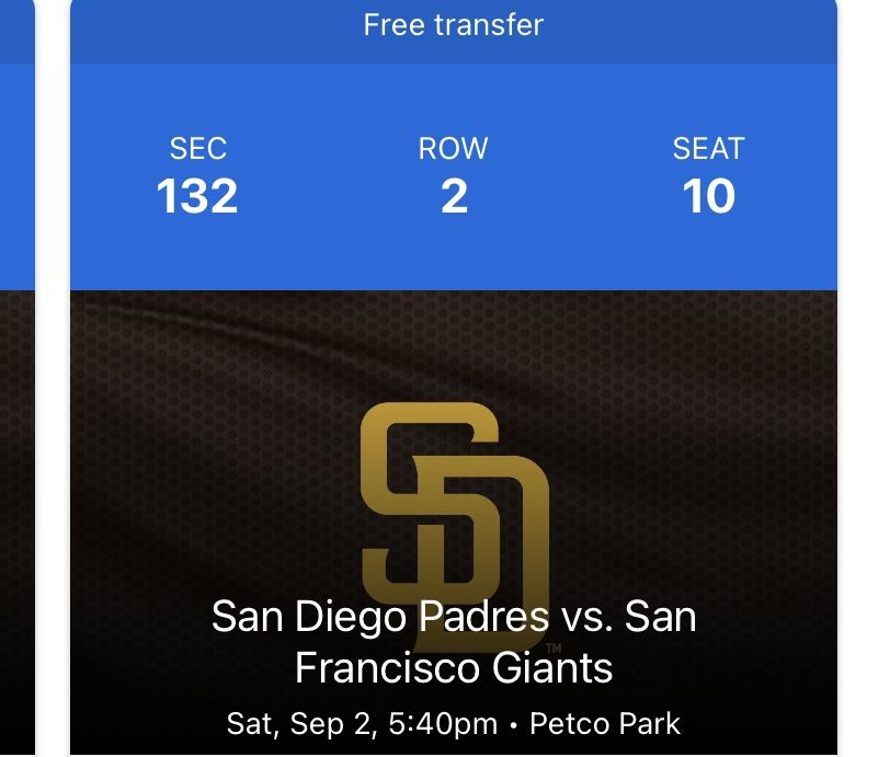 San Diego Padres Vs San Francisco Giants 9/2