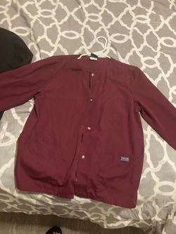 Black And A Burgundy Scrub Jackets $30 For Both