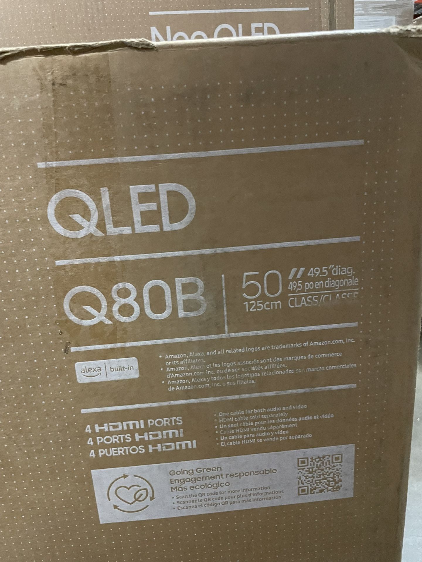 SAMSUNG 50 Inch Class QLED Q80B Series 4K UHD Direct Full Array Quantum HDR 8X Smart TV with Alexa Built in (QN50Q80BAFXZA 2022 Model)