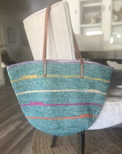 👜  New!! “Mar Y Sol” ~ Cielo Aqua Tote/Shoulder Bag  ~ Imported Eco-Friendly!  