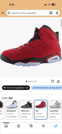Air Jordan 6 basketball shoe