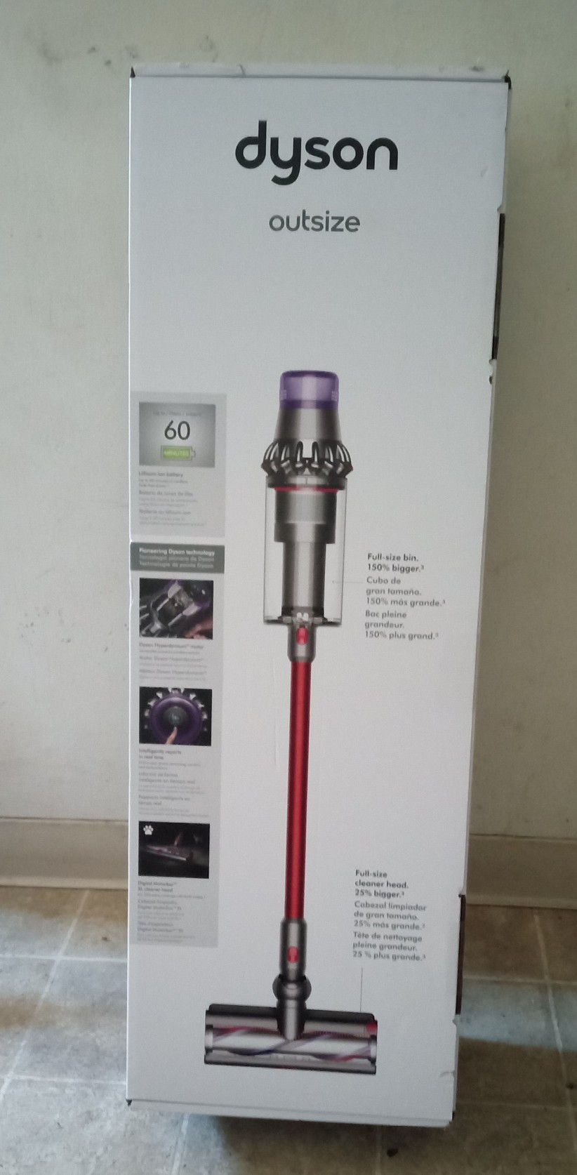 Dyson Outsize Bagless, Cordless, Washable Whole Machine Filtration Stick Vacuum For All Floors Types