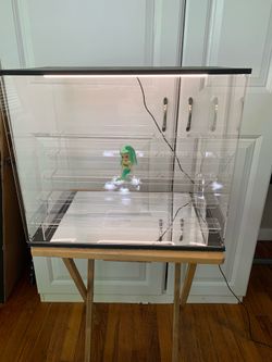 Clear Acrylic Display Case with Light 6 Tier Display Storage Box 19.1*12.0*15.7inch