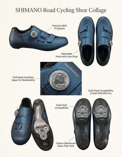Shimano RC3 Men’s Road Cycling Shoes - Size 8.5 (EU 42)