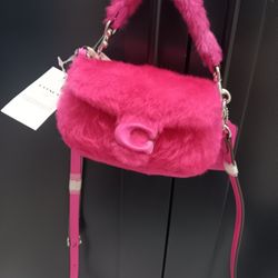 Viral Mini Furry Coach Bag And Crossbody