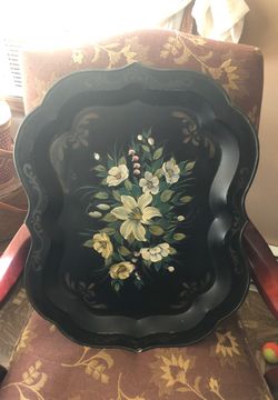 Antique 1940’s large metal tray
