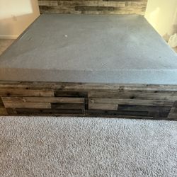 King Rustic Bed Mattress Included 