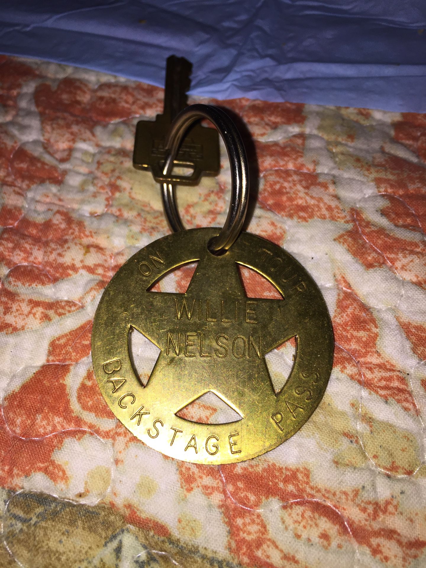Rare backstage pass brass badge