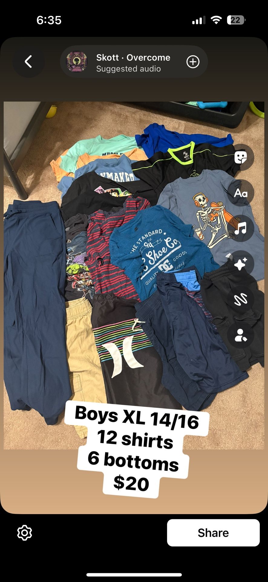 Boys Clothing Bundle Size XL