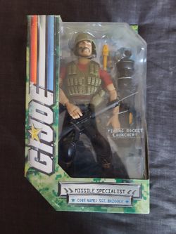 2007 Gi Joe Missle Specialist "Sgt. Bazooka" "12 Action Figure NIB 