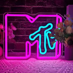 MTV Neon Sign LED Wall Room Decor 