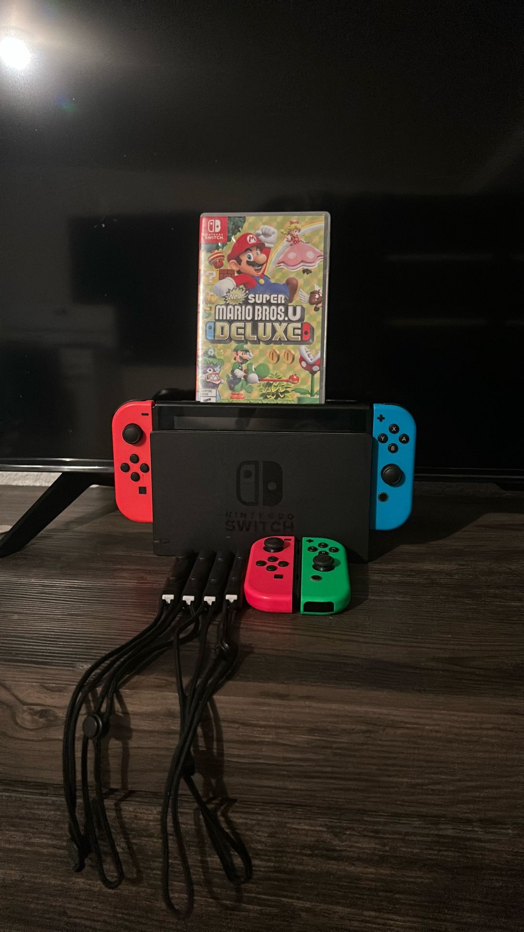 1st Gen. Nintendo Switch W Two additional Controllers & Mario Game