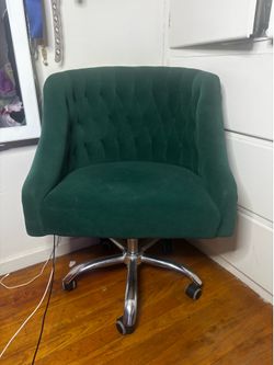 Swivel Desk Chair Emerald Green Velvet