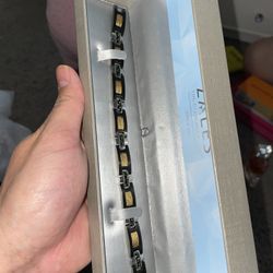 Zales Stainless Steel & Carbon Fiber Mens Bracelet