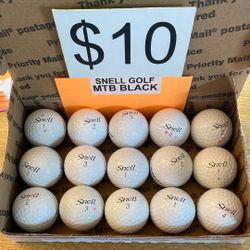 15 Snell MTB Black Golf Balls