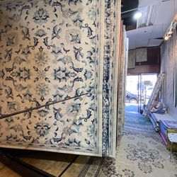 8x10 Area Rugs Carpet Rugs Persian Design Thick Colors  Blue Beige