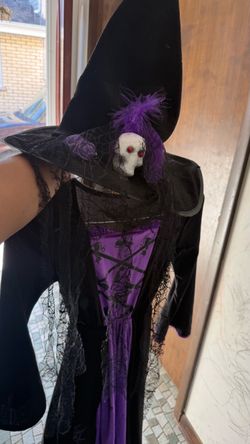 Halloween Witch Costume with Hat size 10-12 year firm price
