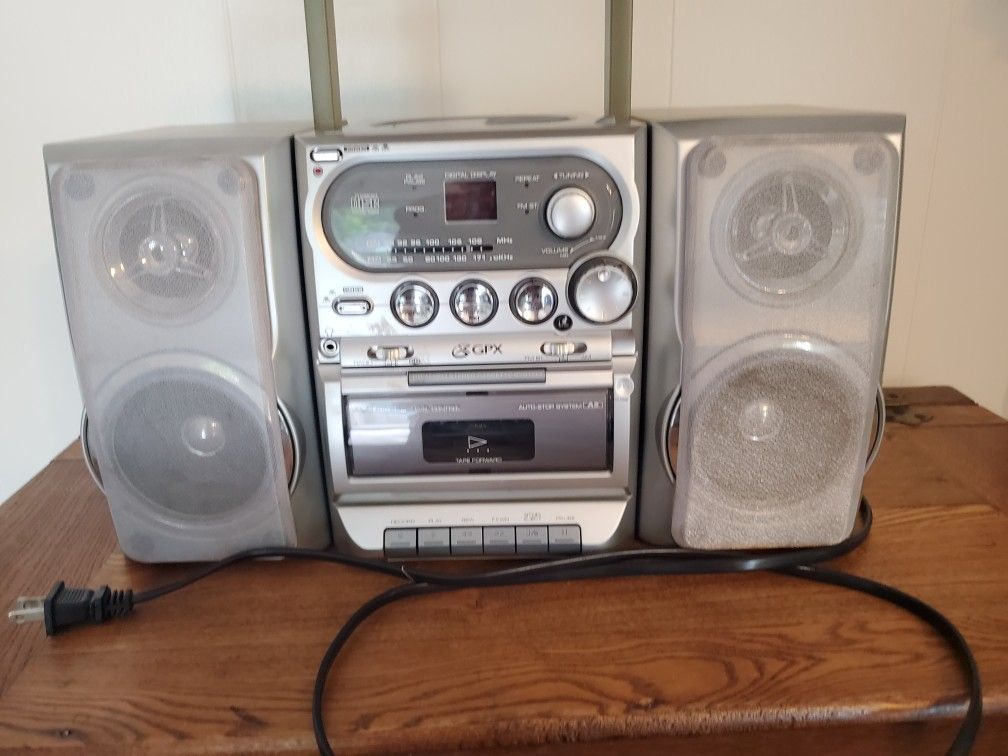 Boom Box CD Cassette Portable Radio