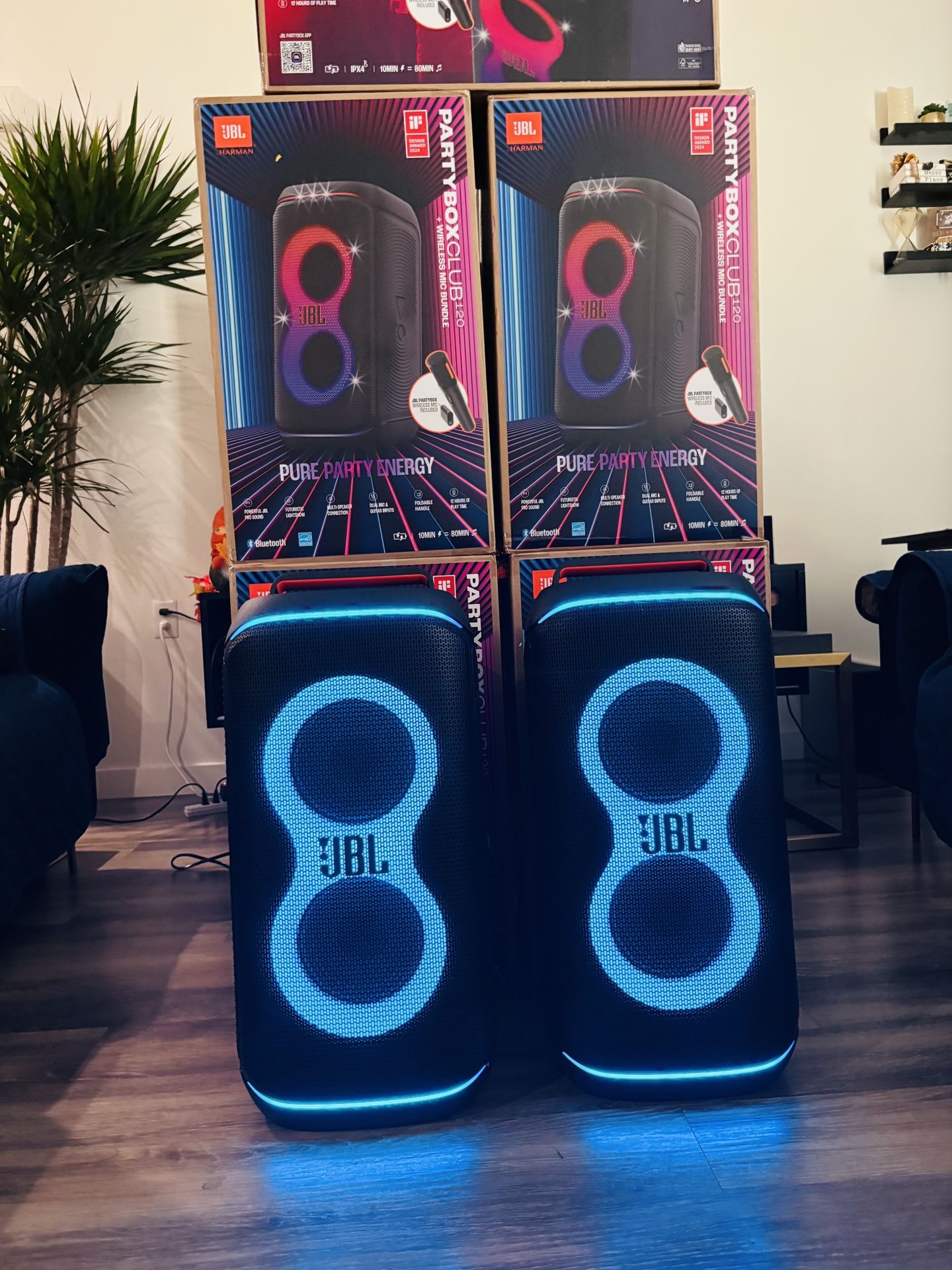 JBL PartyBox Club Live 120 – 160W Portable Bluetooth Speaker w/ Deep Bass, LED Light Show & 16-Hour Battery
