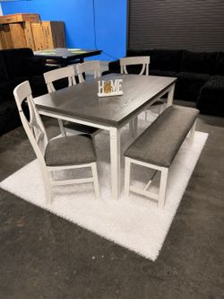 🔥 New Dining Table Set – Table, Chairs & Bench $10 Down
