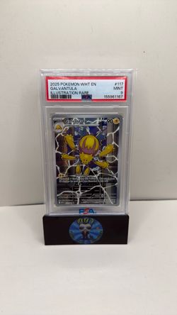 2025 POKEMON WHT EN-WHITE FLARE ILLUSTRATION RARE #117 GALVANTULA PSA 9