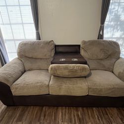 Couch And Rocking Loveseat
