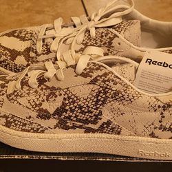 Reebok Snakeskin Leather Sneakers