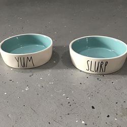 Set of Rae Dunn Pet Bowls