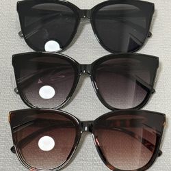 Cat Eye Womens Fashion Sunglasses (3 Pairs)
