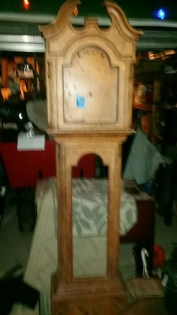 Hard plastic decorative grandfather clock.. hollow