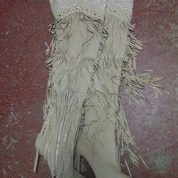 Rodeo Fringe Knee High Heels