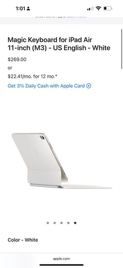 Magic Keyboard For iPad 11-inch White