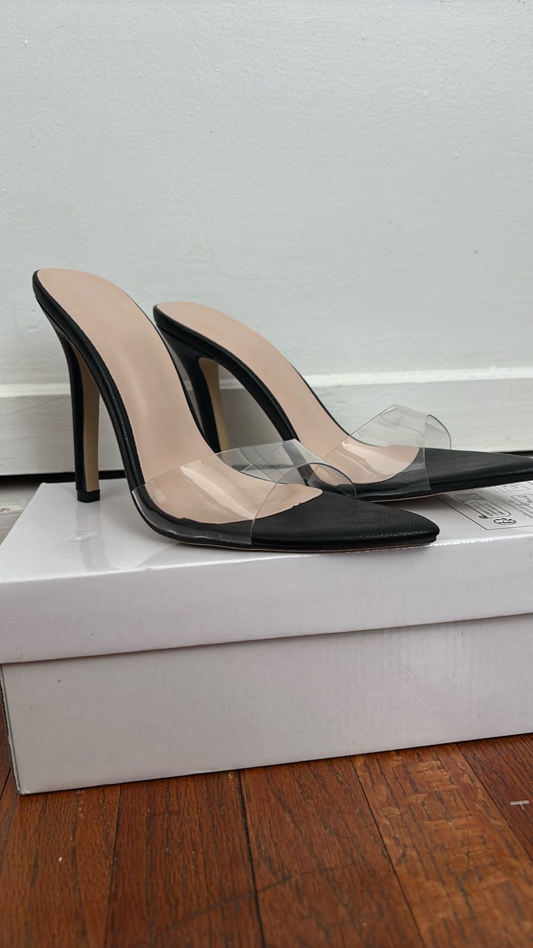 New Black Slide Heels