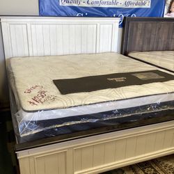 Sale New Bed King Size With Mattress Free Deliver 