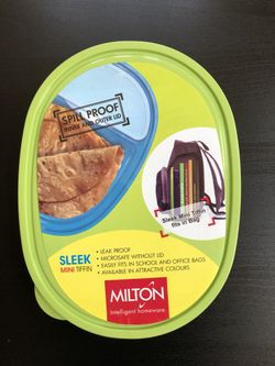 *Brand New * Milton Sleek Lunch Box With 2 Compartment,  Leak Proof 