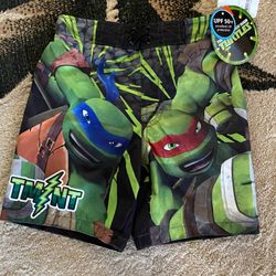 NWT Boys Ninja Turtles swim Shorts Sz (XS)