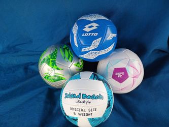 (3) Soccer Balls (1) Volley Ball
