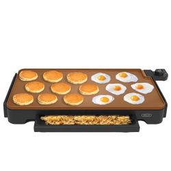 bella XL Ceramic Griddle with Warming Tray 12x22 =B8-614