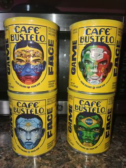 Cafe Bustelo Game Face Limited Edition Cans Set of 4