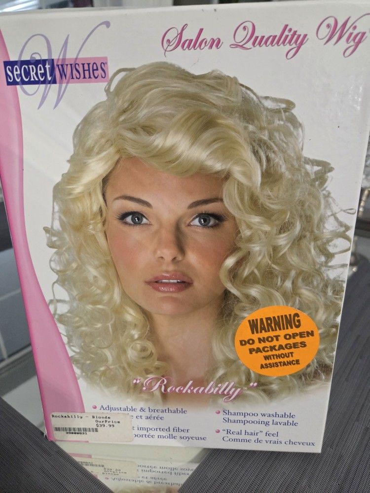 New Blonde Curly Wig