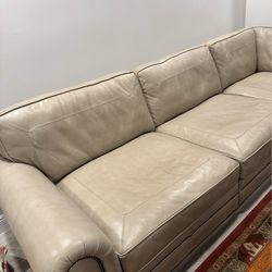 Roomy L-shaped Leather Couch by Bernhardt