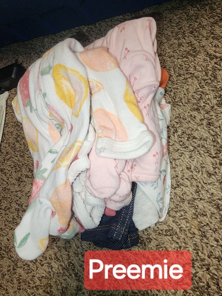 Baby Girl clothes sizes preemie, NB, 0-3, 3, 3-6, 6, 6-9, 9